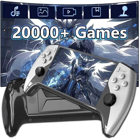 SF3500 Retro Handheld Game Console-Handheld Game Console with HD 5.5-inch IPS Screen Classic Video Games Supports TV Connection,14+ Emulators & 5-Hour Battery Life