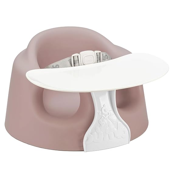 Bumbo Baby Soft Foam Floor Seat PLUS+ w/ Tray, 3 to 12 Months, Sonoran Rose
