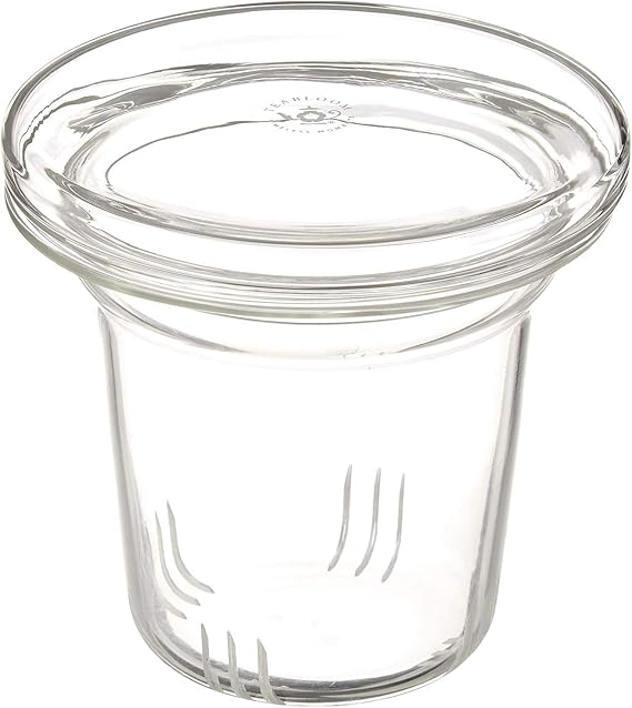 Teabloom Universal Glass Tea Infuser with Dual-Purpose Lid/Coaster Hygienic, Non-Toxic Glass Filter for Loose Tea Leaves Lead-Free & Cadmium-Free Tea Purist's Choice