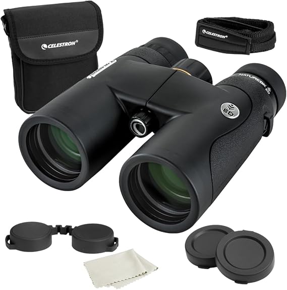 Celestron Nature DX ED 8x42 Premium Waterproof Birding Binoculars | ED Glass for True-to-Life Color, Fully Multi-Coated Optics & Phase Coated BaK-4 Prism, Sharp Edge-to-Edge Views, Waterproof