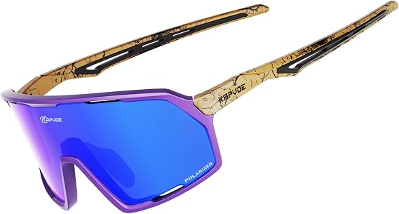 KAPVOE Polarized Cycling Glasses Sports Sunglasses for Men Women UV400 Protection MTB Bicycle Mountain Bike Glasses K160
