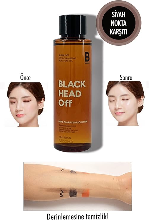 MISSHA Siyah Nokta Karşıtı Makyaj Temizleme Yağı 100ml Super Off Cleansing Oil (Blackhead Off)