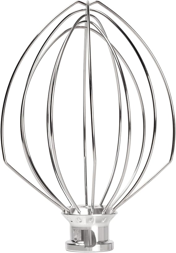 Wire Whip Attachment for KitchenAid 5 Quart Bowl-Lift Stand Mixer, K5AWW Replacement 6-Wire Whip, Egg Cream Stirrer, Cake Mayonnaise Whisk