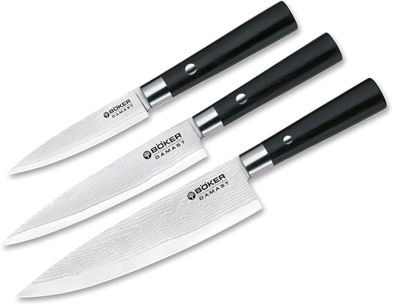 Boker Damascus Black 3-Pc Set