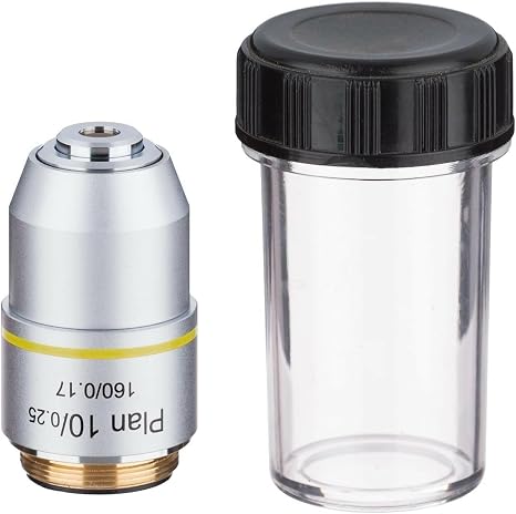 AmScope PA10X 10X Plan Achromatic Microscope Objective Lense