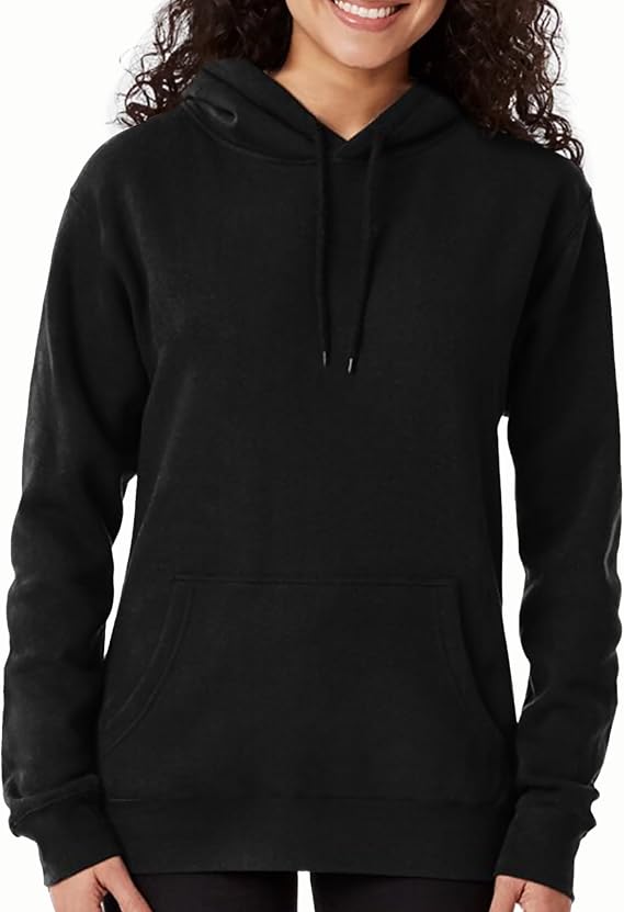 Women's Fleece Hooded Sweatshirt Pullover Regular Fit Casual for Women Black