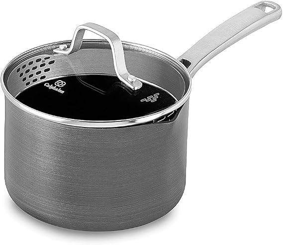 Calphalon 1943332 Classic Nonstick Sauce Pan with Cover, 2.5 quart, Grey