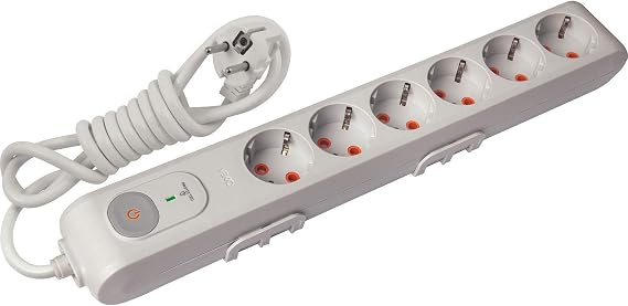 Viko Current and Child Protected Grounded 6-way (six-way) Wired Group Socket