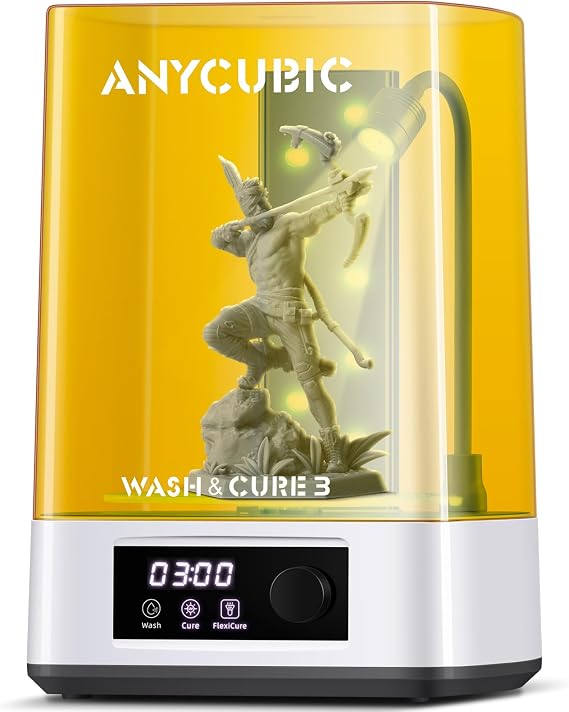 ANYCUBIC Wash and Cure Station 3.0, Washing Size of 165 x 100 x 180 mm | Post-Process for Most LCD/SLA/MSLA/DLP Resin 3D Printer, Detergent Saving & Dual Cleaning and Curing Models