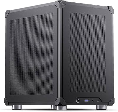 Jonsbo C6 Mesh PC Case, USB-C Connectivity, Removable Panels, Steel, Micro-ATX, Black
