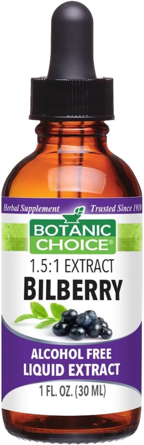 Botanic Choice Bilberry Alcohol Free Liquid Extract, 1 Fluid Ounce