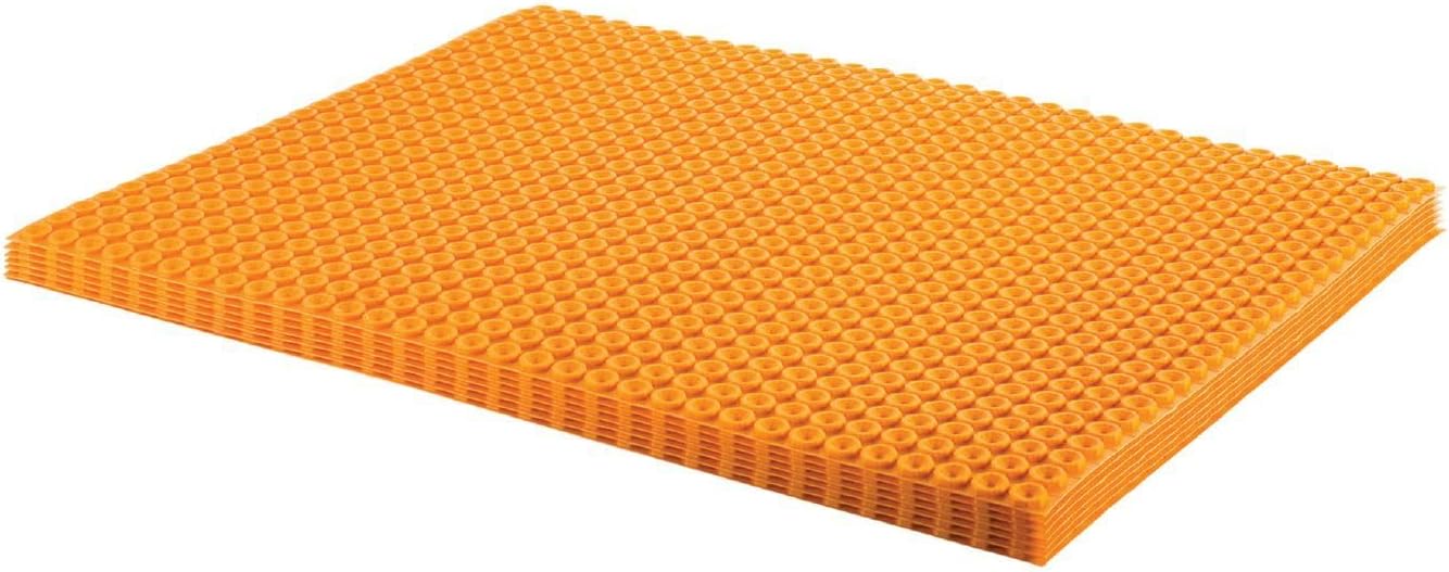 Schluter Ditra-Heat Electric Floor Heating Membrane with Uncoupling, Waterproofing, Vapor Management and Load Support - Ideal for Tiles and Stone - 14 Thickness, 8.4 Square Feet - DH5MA