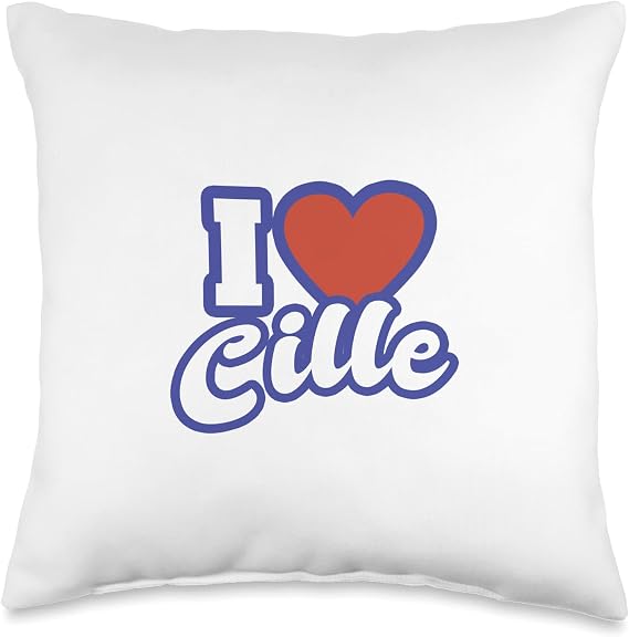 I Love Cille Throw Pillow