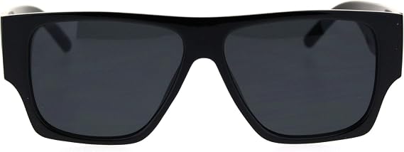 Mens Thick Arm Flat Top Gangster Mob Plastic Sunglasses