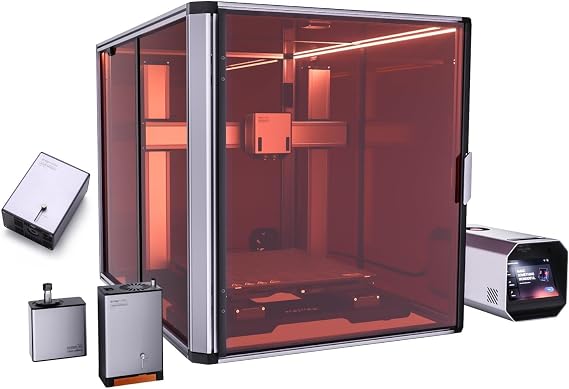 Snapmaker Artisan Premium 3 in 1 3D Printer with Enclosure, Dual Extrusion Printing,40W Blue Laser & 1064nm Infrared Laser&200W CNC Carving,Large Printing Size 400x400x400mm,Quick-Swap Modular Design