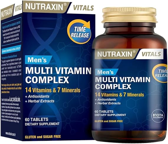 Nutraxin Men's Multivitamin & Mineral Complex, 60 Tablets