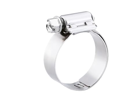 Breeze Liner Stainless Steel Hose Clamp, Worm-Drive, SAE Size 44, 2-5/16" to 3-1/4" Diameter Range, 1/2" Band Width (Pack of 10)