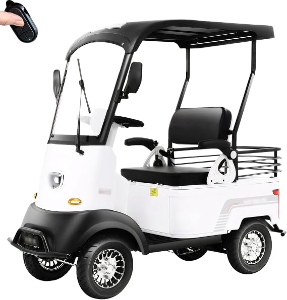 Electric Golf Cart for Adults, Electrically Powered Motor Vehicles, Ideal for Golf Course, Outdoor Leisure and Senior Living
