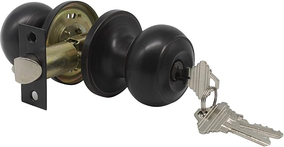 Gobrico Oil Rubbed Bronze Round Knob Entry Lockset 1 Pack