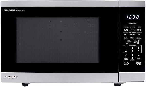 Sharp SMC1464KS 1.4 cu. ft. 1100W Stainless Steel Countertop Microwave Oven