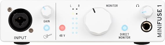 Arturia MiniFuse 1 Portable Audio Interface with Music Production Software, White