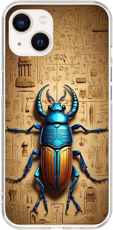 iPhone 13 Uyumlu Şeffaf Kılıf Antik Mısır 3 Tasarımlı