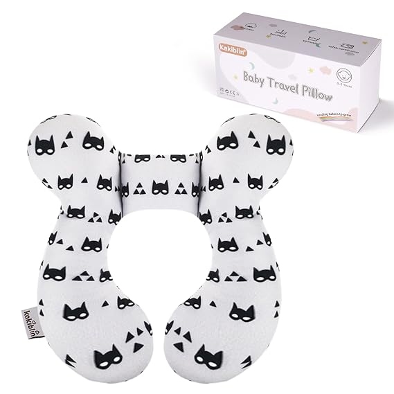 KAKIBLIN Baby Travel Pillow for Head and Neck, Upgraded Baby Support Pillow, Baby Neck Pillows for Car Seat,Pushchair,Travel, Grey