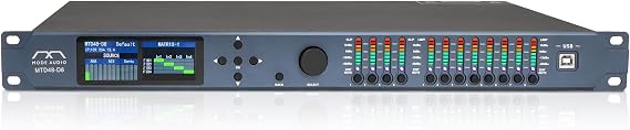 Sound Town MODE Audio 4x8 FIR DSP Speaker System Processor for Line Array Management, Factory Presets, Supports Dante/AES (MTD48-D8)