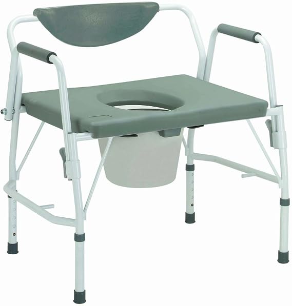 11135-1 - Bariatric Drop Arm Bedside Commode Chair