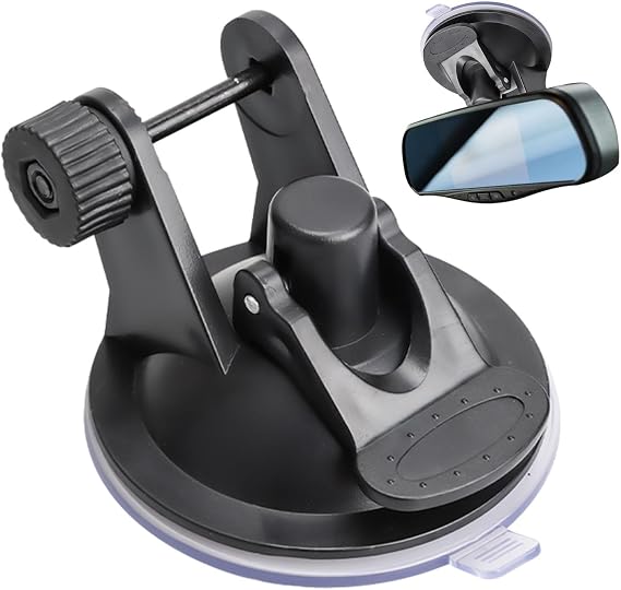 Car Dash Cam Mount - Multi-function Camera Suction Cup Bracket, Wide Angle Adjustable | 180 Degree Rotating Video Recorder Holder, Apply to Dashboard or Windshield, GPS Navigation Support, Anti-Sway
