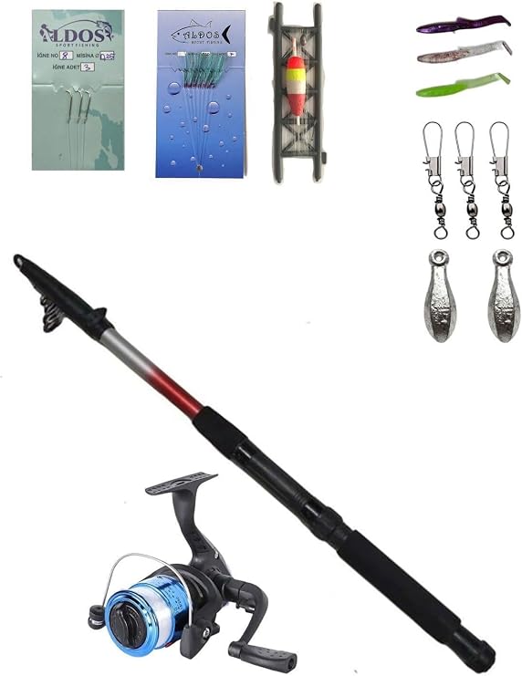 180 Cm Reed Machine Fishing Rod Set, Full Set, Children's Fishing Rod Set Hobby Shore Set
