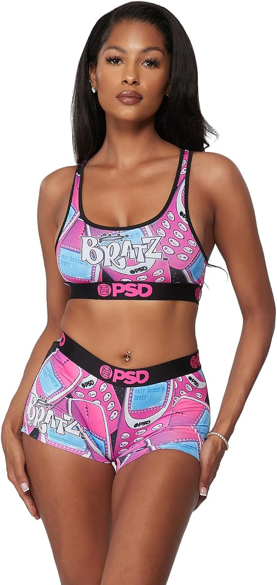 PSD Women's Hit My Cell Sports Bra, Pink, XS