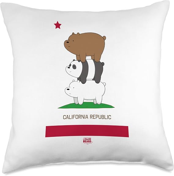 We Bare Bears Cali Stack Throw Pillow