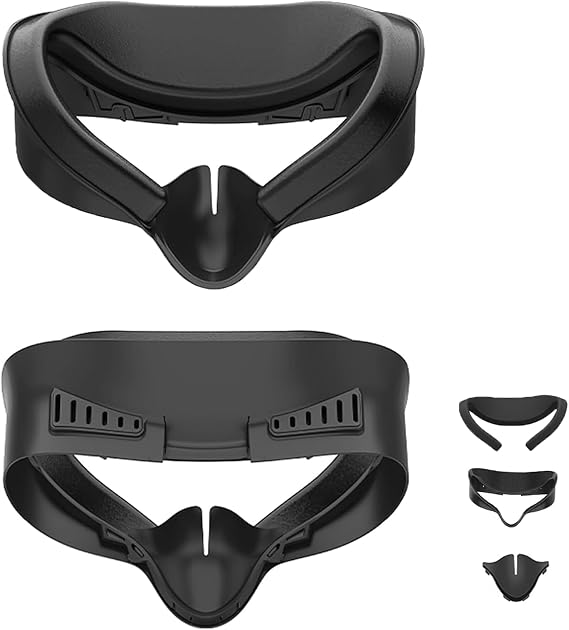 VR Facial Interface for Meta Quest 3S,Removable Facial Interface Bracket,VR Accessories Set with Nose Pad,Foam Face Replacement