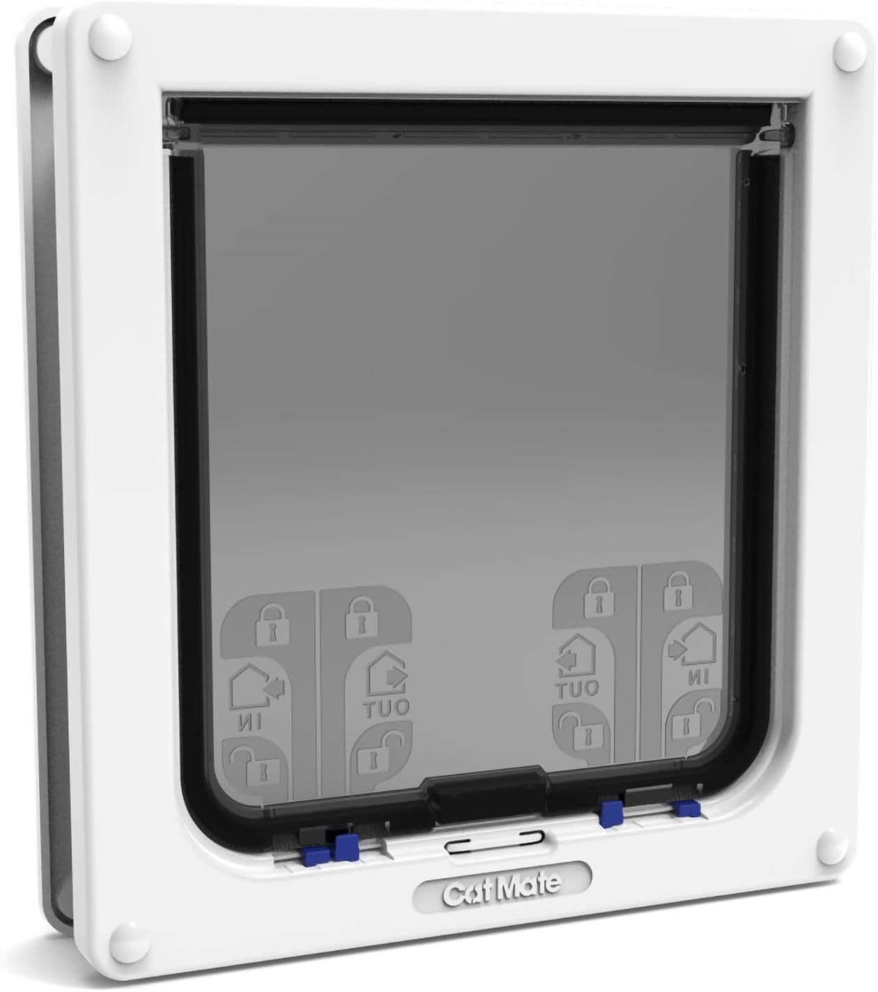 Cat Mate 4-Way-Locking Large Cat Flap 221 - Secure Lockable Door for Large Cats and Small Dogs, Easy to Install and Use, for UPVCMetal, Wall and Wood, White
