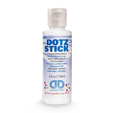 Diamond Dotz Stick Adhesive Glue for Diamond Painting and Crafts, Clear