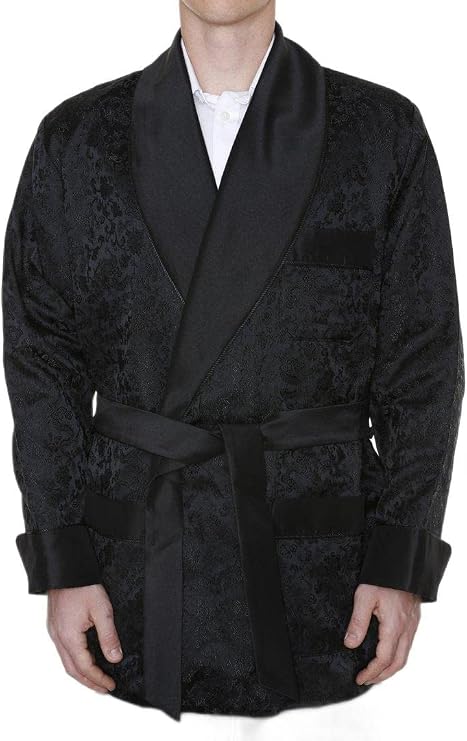 Duke & Digham Men's Smoking Jacket Black