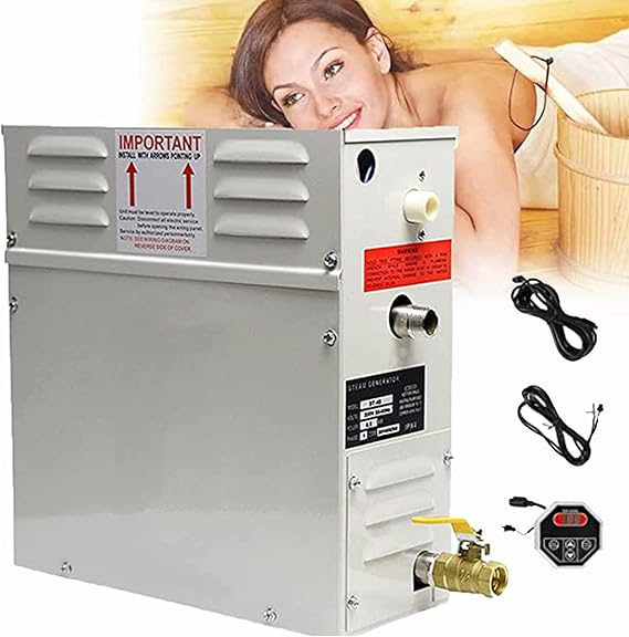 3KW-21KW Steam Shower Generator Kit for Bath Sauna SPA, Aromatherapy Steam Head, Self-draining System, LED Controller (380v 3.0kw)