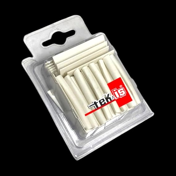 Single-Work Heat Shrink Tubing Set – 40 Pieces, White (9.5 mm x 20, 6.4 mm x 10, 4.8 mm x 10)