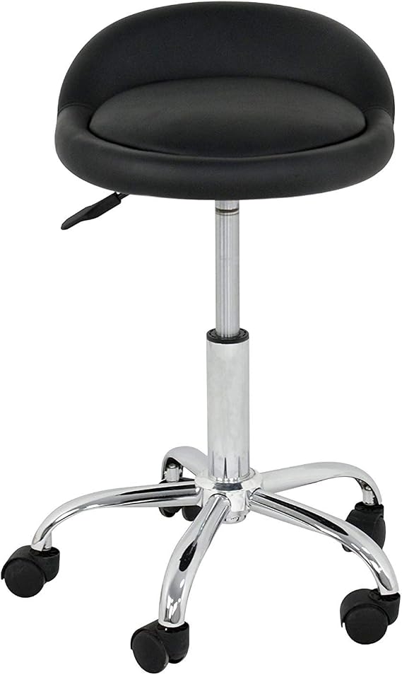 F2C Black Hydraulic Massage and Salon Stool Office Swivel Chair Stool with Backrest