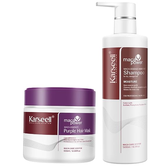 Karseell Argan Oil Shampoo and Purple Hair Mask Set