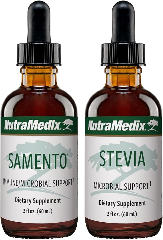 NutraMedix Detox & Immune Support Bundle - Liquid Stevia & Samento Cat's Claw Extract for Healthy Detox & Immune System Support (2 Count, 2 Oz)