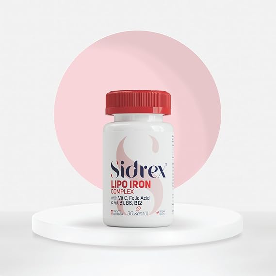 Sidrex Lipo Iron Complex Iron Containing Food Supplement 30 Capsules