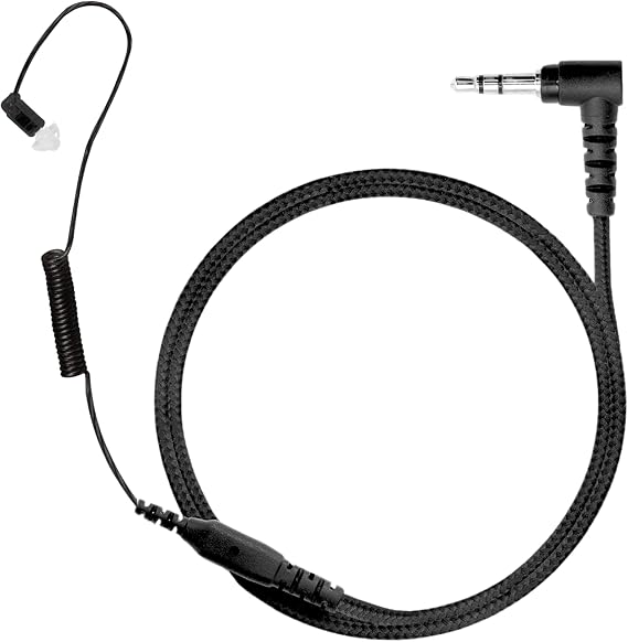 SHEEPDOG MICROPHONES HDLO Earpiece, Tactical/Braided, 3.5mm Connector, 22-Inch Wire, Black