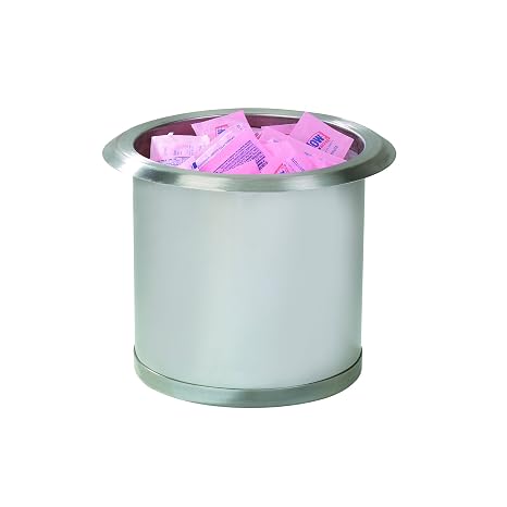 Dispense-Rite TCD-2 Drop-in Condiment Holder, Large, 6-1/4" Diameter Cut-Out, Stainless Steel, 7-5/8" Dia. X 6-1/4" L