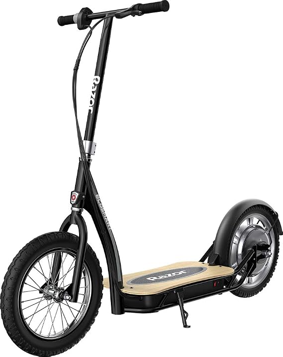 EcoSmart SUP Electric Scooter 16" Air-Filled Tires, Wide Bamboo Deck, 350w High-Torque Hub-Driven Motor, Up to 15.5 mph & 15.5 Miles Range, Rear-Wheel Drive