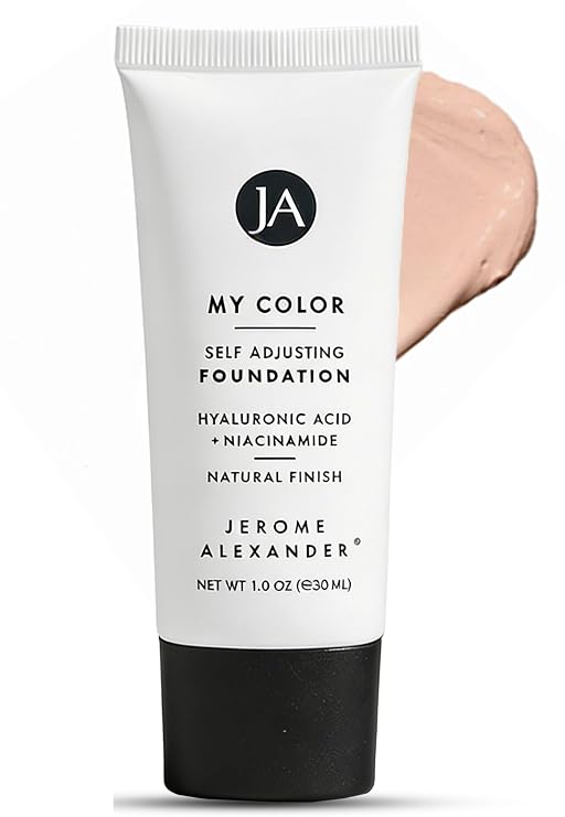 Jerome Alexander My Color Self-Adjusting Foundation - Light | Color-changing formula, hydrating and lightweight cream, infused with skincare ingredients, ideal for mature skin, 1 oz