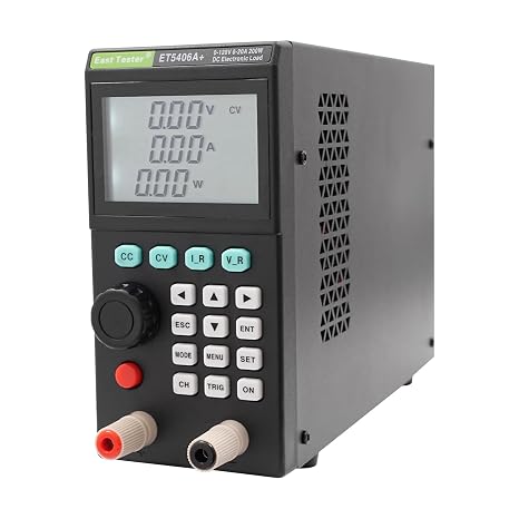 Electronic Load Tester, ET5406A+ USB DC Load Testers, 200W 0-120V 0-20A, Battery Capacity Load Detector, Battery Power Supply Analyzer, Voltage Internal Resistance Tester (120V/20A/200W)