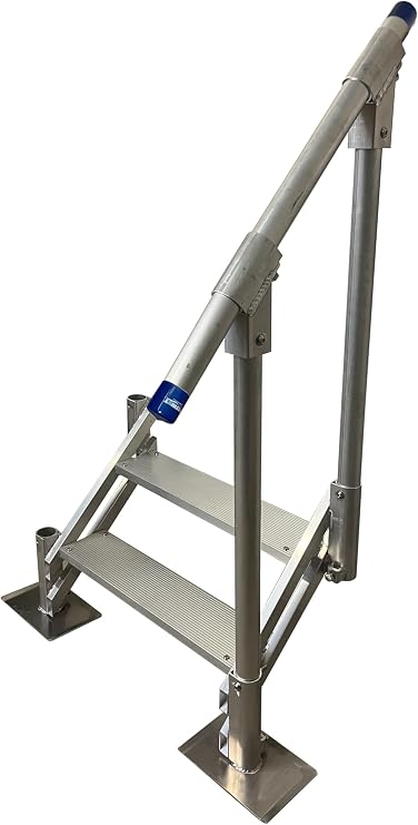Patriot Docks Aluminum Dock Stairs (2 Step w/ 1 Handrail) (10922)