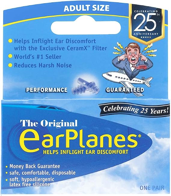 EarPlanes Ear Plugs 1 Pair (Pack of 2)